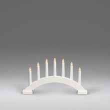 Adventsljusstake 7-armad Vit Konstsmide